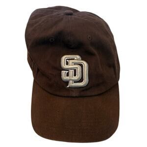 47 Brand Clean Up San Diego Padres Baseball Dad  Brown Hat MLB Cap Adjustable